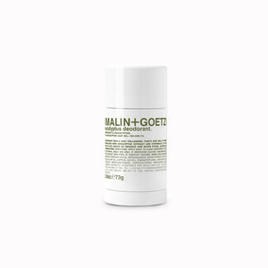 The Eucalyptus deodorant from Malin+Goetz is produced with refreshing natural eucalyptus extract and odour-neutralizing citronellyl. It is especially good for sensitive skin and forms part of Malin+Goetz's essentials collection.