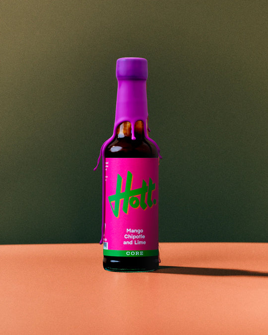 A mango-led hot sauce built around smoked chipotle and bright lime. Sweet fruit at the front, then a steady build of warmth that moves into a deeper, smoky finish.