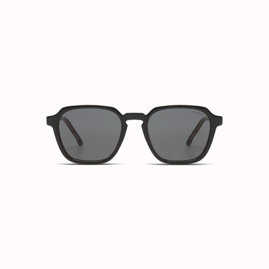 The Matty is an elegant frame with rectangular shaped lenses, and is a great shape to fit all kinds of faces. The frame is measured at a Medium size. These sunglasses are unisex, so are suitable for both men and women.  With a striking black frame edged with tortoiseshell, the Matty Black Tortoise is both modern and classic. A great look. 