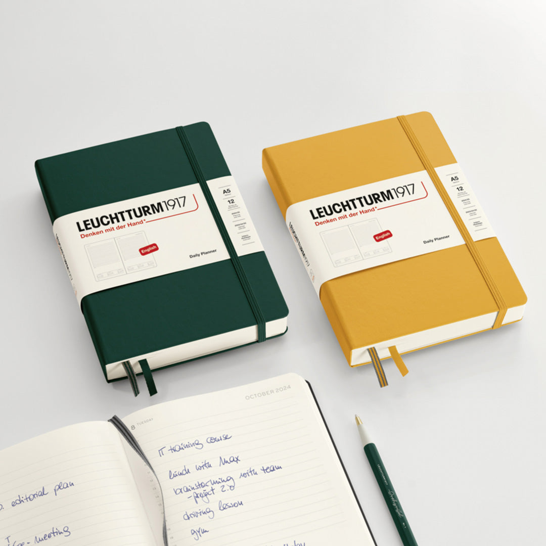 The Hardcover Medium Daily Planner 2025 from Leuchtturm1917 will help you keep track of even the most hectic schedule.