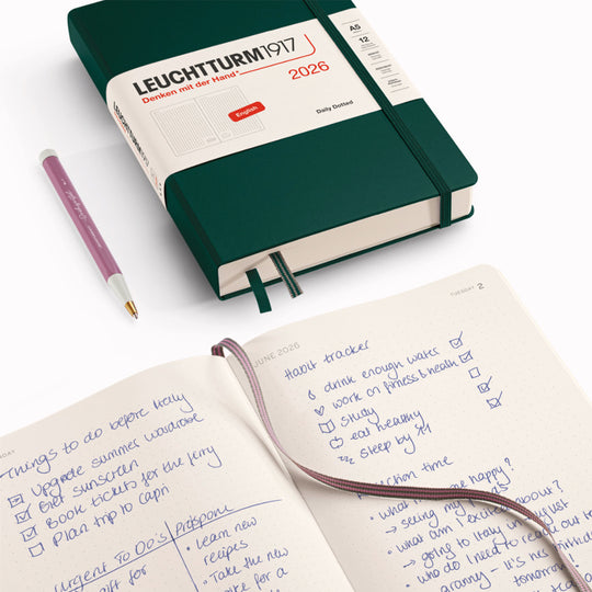 Medium Daily Planner | 2026 | Hardcover | A5 Dotted