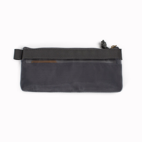 Designed for students, creatives and desk minimalists, it balances visibility and privacy—mesh outer for what you want on show, opaque centre pocket for what you don’t.