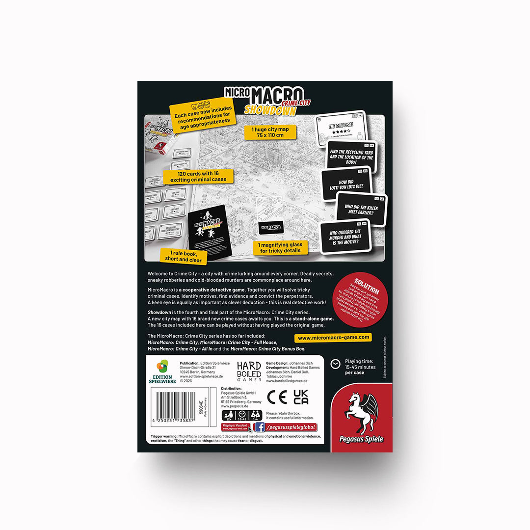 MicroMacro : Crime City Showdown | Deduction Board Game