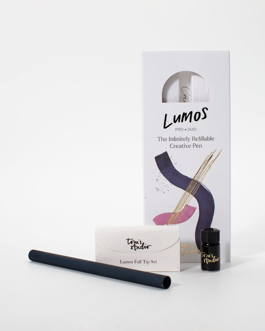 Refillable Fibre Tip Pen | Lumos Pro - Duo Tip | Midnight