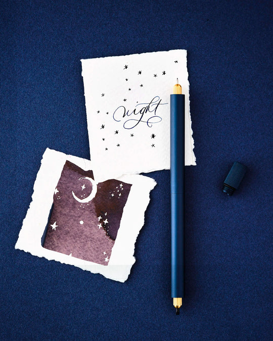 Refillable Fibre Tip Pen | Lumos Pro - Duo Tip | Midnight