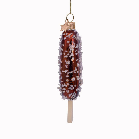Inject some sparkly fun into your Christmas tree with this hand painted and mouth blown glass Milk Chocolate Ice Cream (with nuts!)&nbsp;ornamental Christmas tree decoration by Vondels.