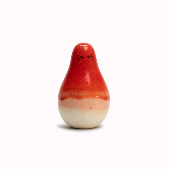 Meet Mini Kayo! Mini Kayo is a pear shaped, hand glazed ceramic figurine created as a close relative of the classic Arhoj Ghost.