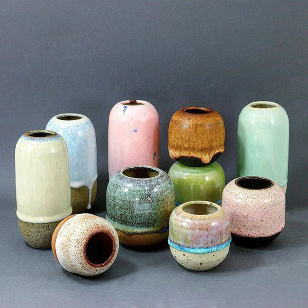 Yuki Hand-thrown Small Vase Collection, Japanese inspired ceramics in various colours by Studio Arhoj