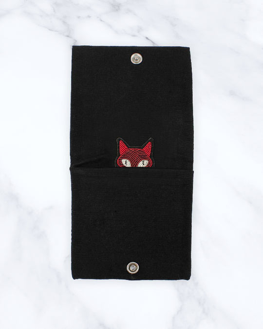Make a statement with this beautiful Mister Fox hand embroidered decorative lapel pin by Paris based Macon et Lesquoy