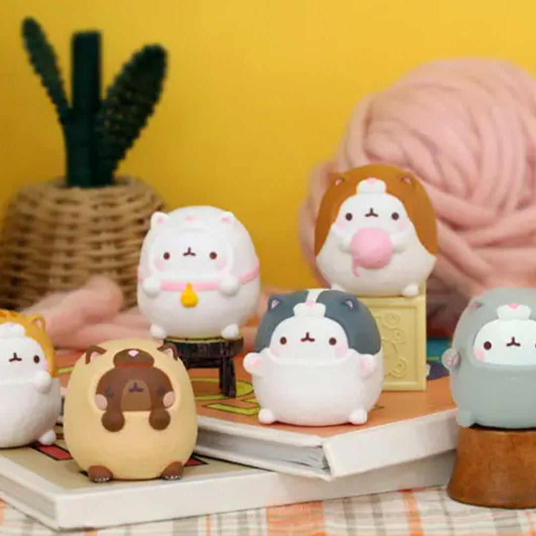 Molang Lazy Cat Costume | Vinyl Collectible Figurine | Blindbox