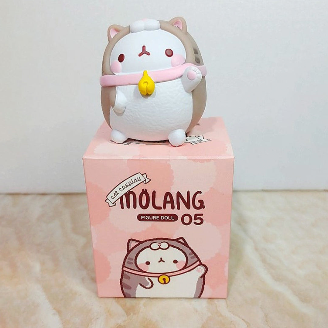 Molang Lazy Cat Costume | Vinyl Collectible Figurine | Blindbox