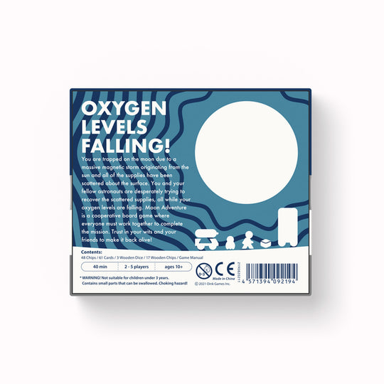 Moon Adventure is a strategic and cooperative board game designed for 2–5 players.