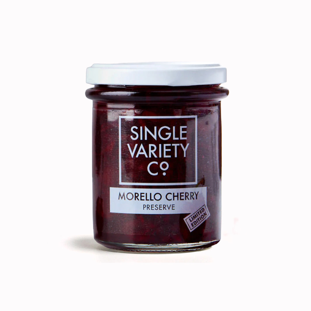 Single Variety Co. creates this richly tart cherry preserve using Morello Cherries, known for their sharp and bitter taste, which makes them ideal for jam rather than eating fresh