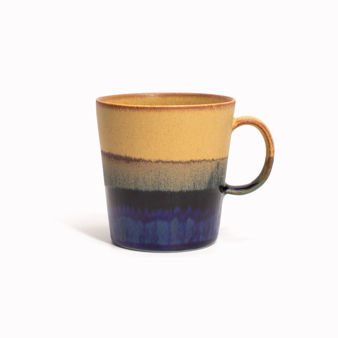 Hand Glazed Mug | Yellow+Blue