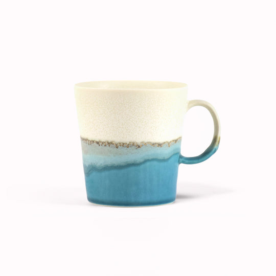 Hand Glazed Mug | Turquoise+White