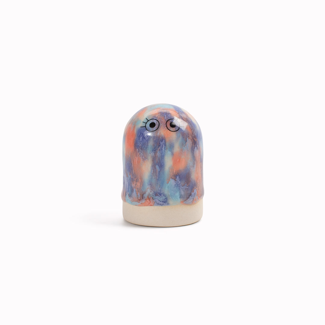 Meet Bobo! Bobo is a small and cute, stretched dome shaped, hand glazed ceramic figurine created as a close relative of the classic Arhoj Ghost.