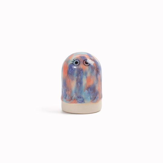 Meet Bobo! Bobo is a small and cute, stretched dome shaped, hand glazed ceramic figurine created as a close relative of the classic Arhoj Ghost.