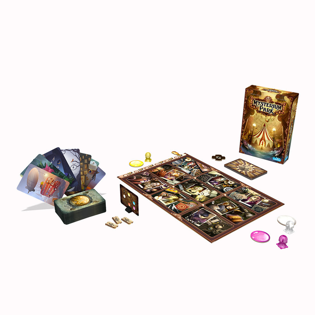 Mysterium Park | Deduction Board Game - Contents with Box