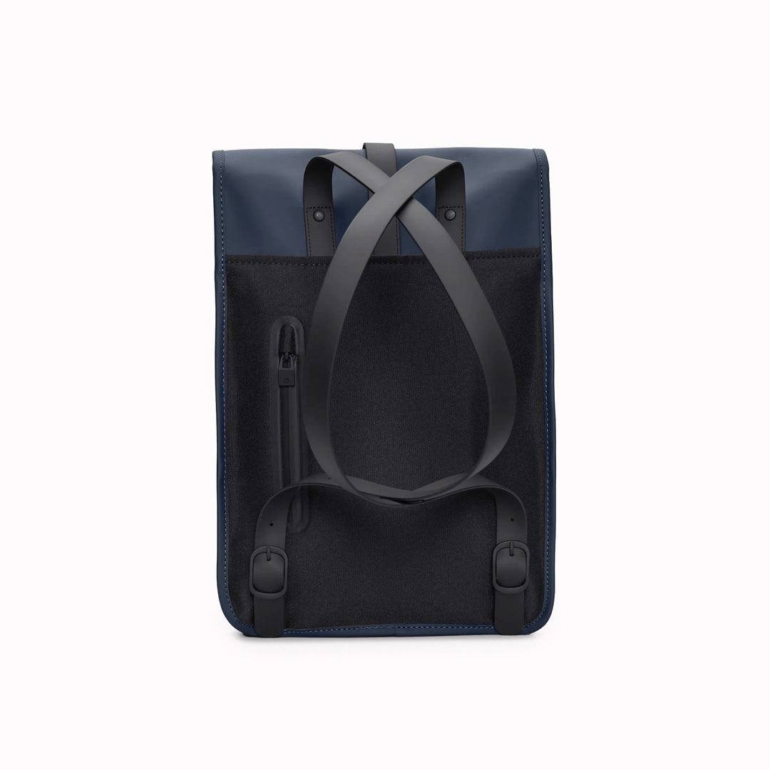 RAINS Backpack Blue Matte Waterproof Rucksack Minimalistic