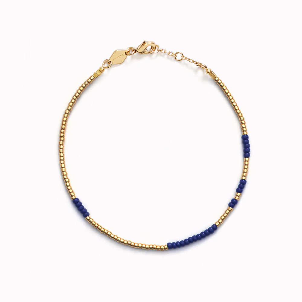 Navy Asym Bracelet, All Time Iconic beaded bracelet from Anni Lu
