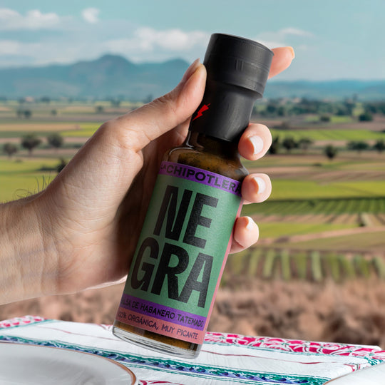 Negra by La Chipotlera is the deeper, darker take on classic salsa brava. Built around slow-cooked tomato and smoked chipotle chilli,