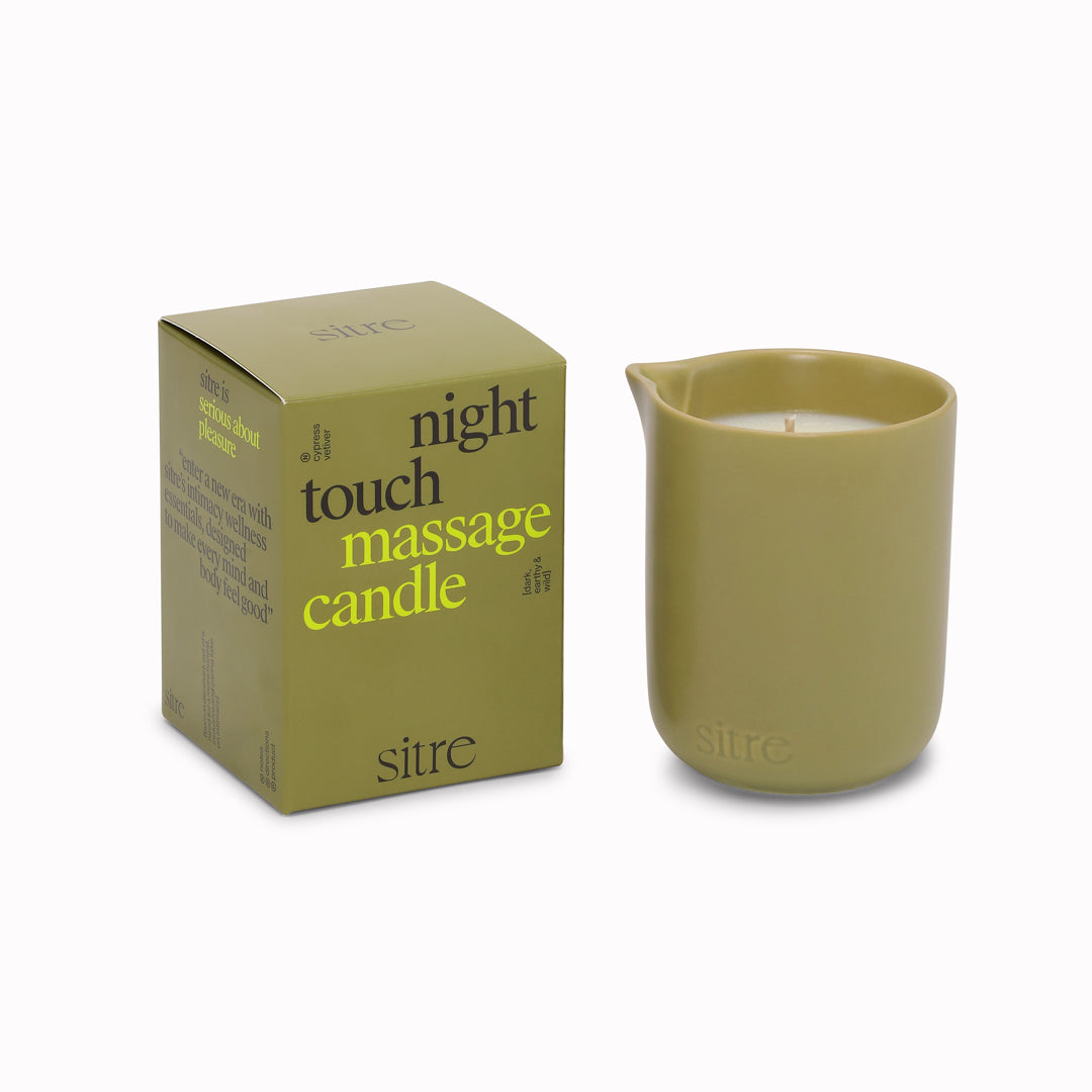 Night Touch is the ultimate mood-setter for a slow evening. This isn't your standard scented candle; it’s a functional piece of self-care designed to melt into a warm, nourishing body oil.