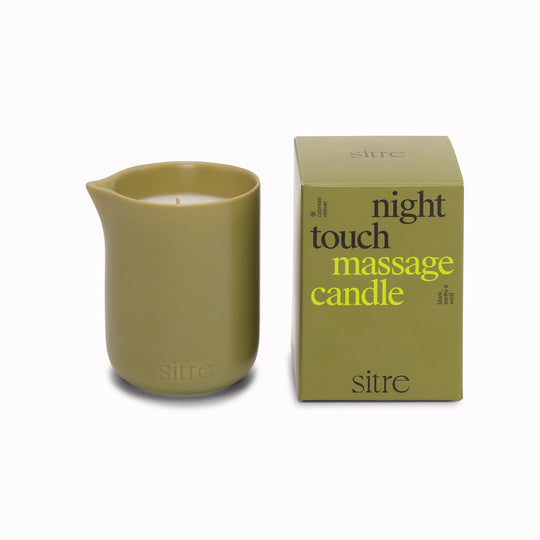 Night Touch is the ultimate mood-setter for a slow evening. This isn't your standard scented candle; it’s a functional piece of self-care designed to melt into a warm, nourishing body oil.