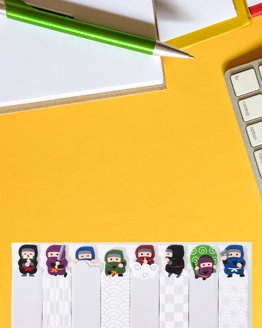 The Mind Wave Ninja sticky page marker set is both a fun and functional way to mark the pages of your diary or notebook.