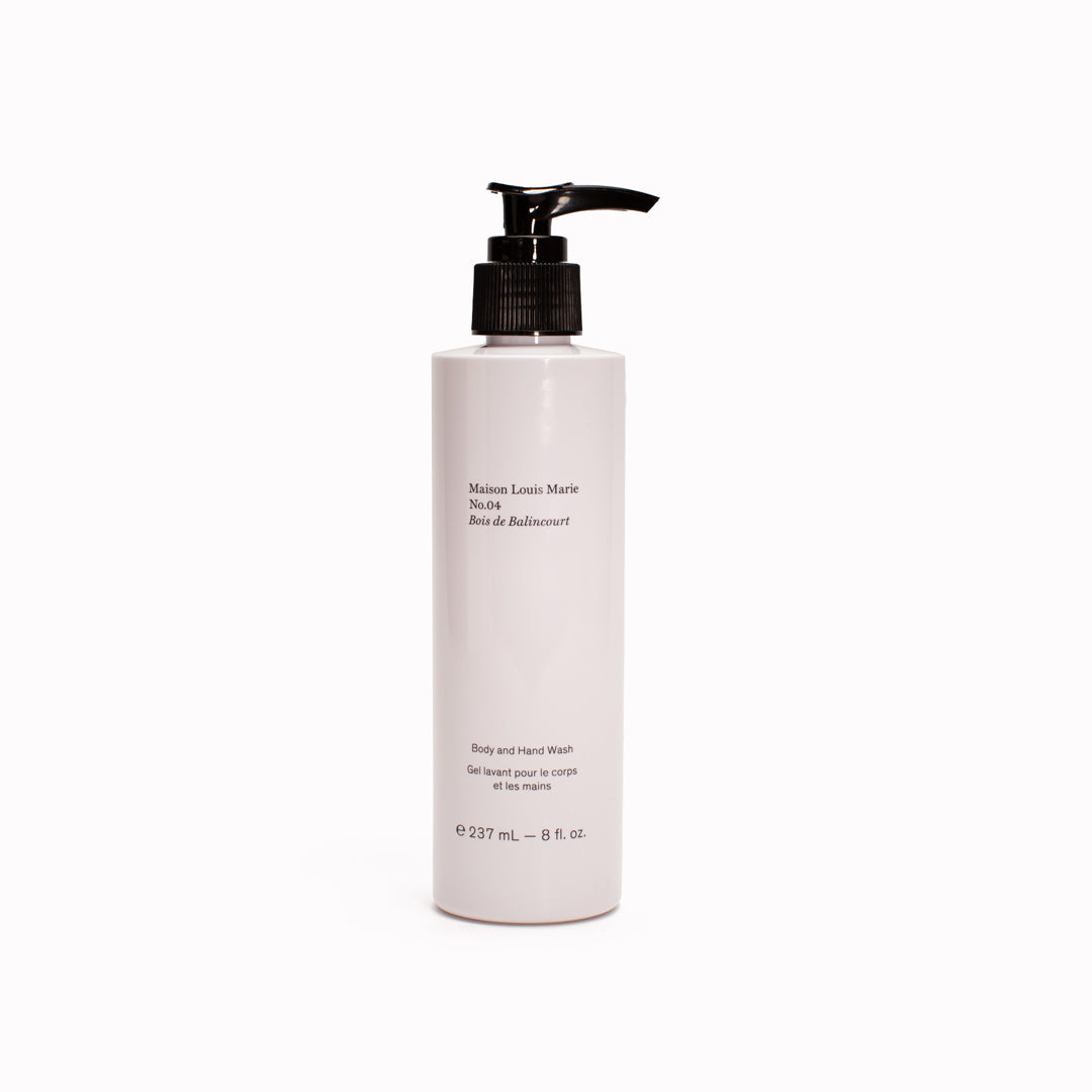 Maison Louis Marie's Hand + Body wash is formulated using natural plant based ingredients that include banana extract, coconut and sunflower oils that help to moisturise while they clean.