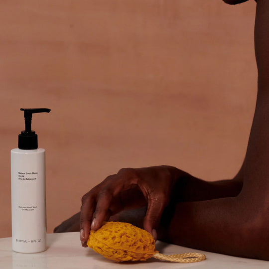 Maison Louis Marie's Hand + Body wash is formulated using natural plant based ingredients that include banana extract, coconut and sunflower oils that help to moisturise while they clean.