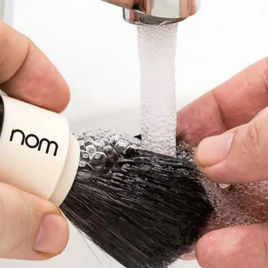 Designed to be affordable, Nom is a simply styled range of shaving brushes that make a tasteful addition to your bathroom. The Ole collection features a handle with a round silhouette, whilst the wood texture gives a contemporary and organic feel to the brush.