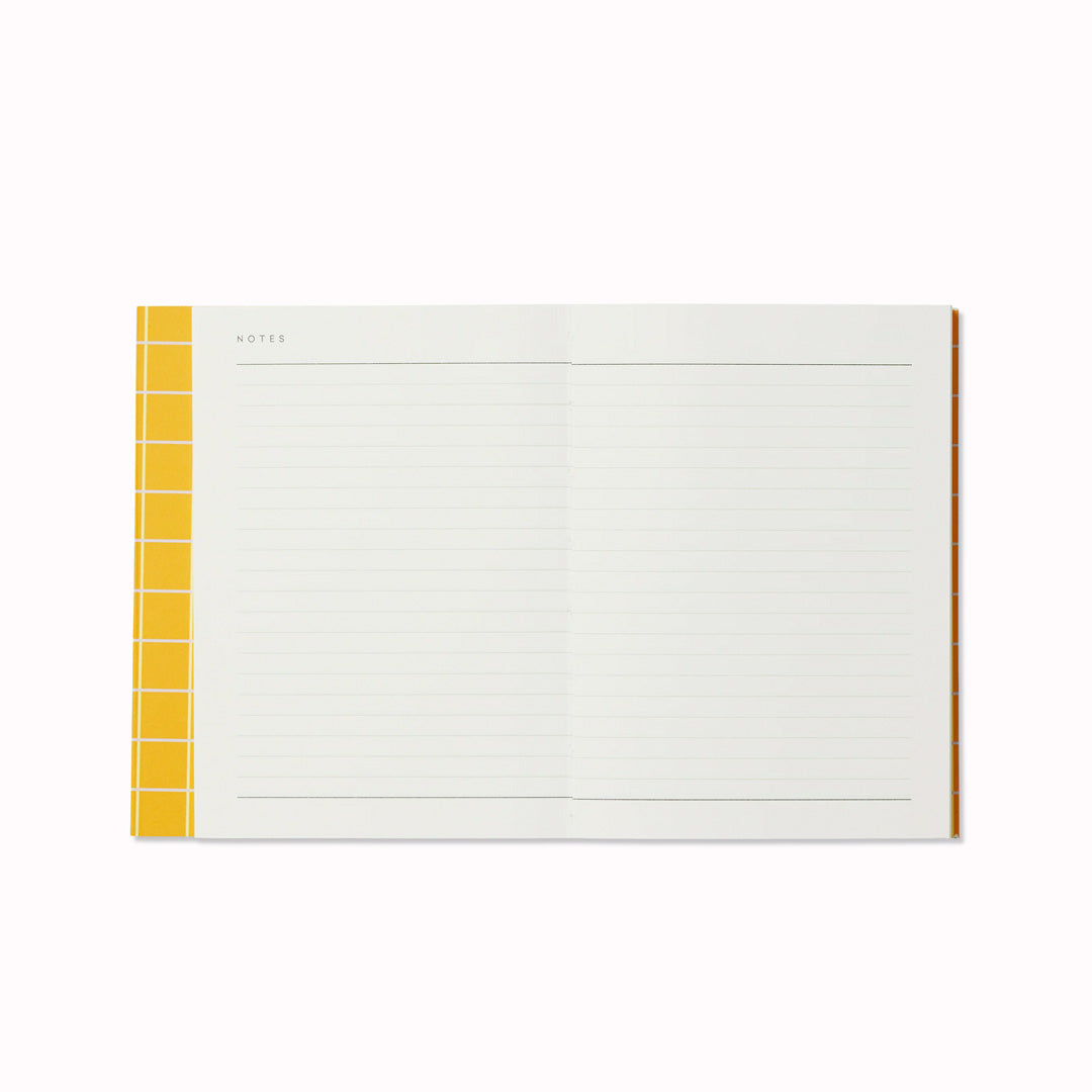 Uma Notebook | Ochre Check | A6 | Lined