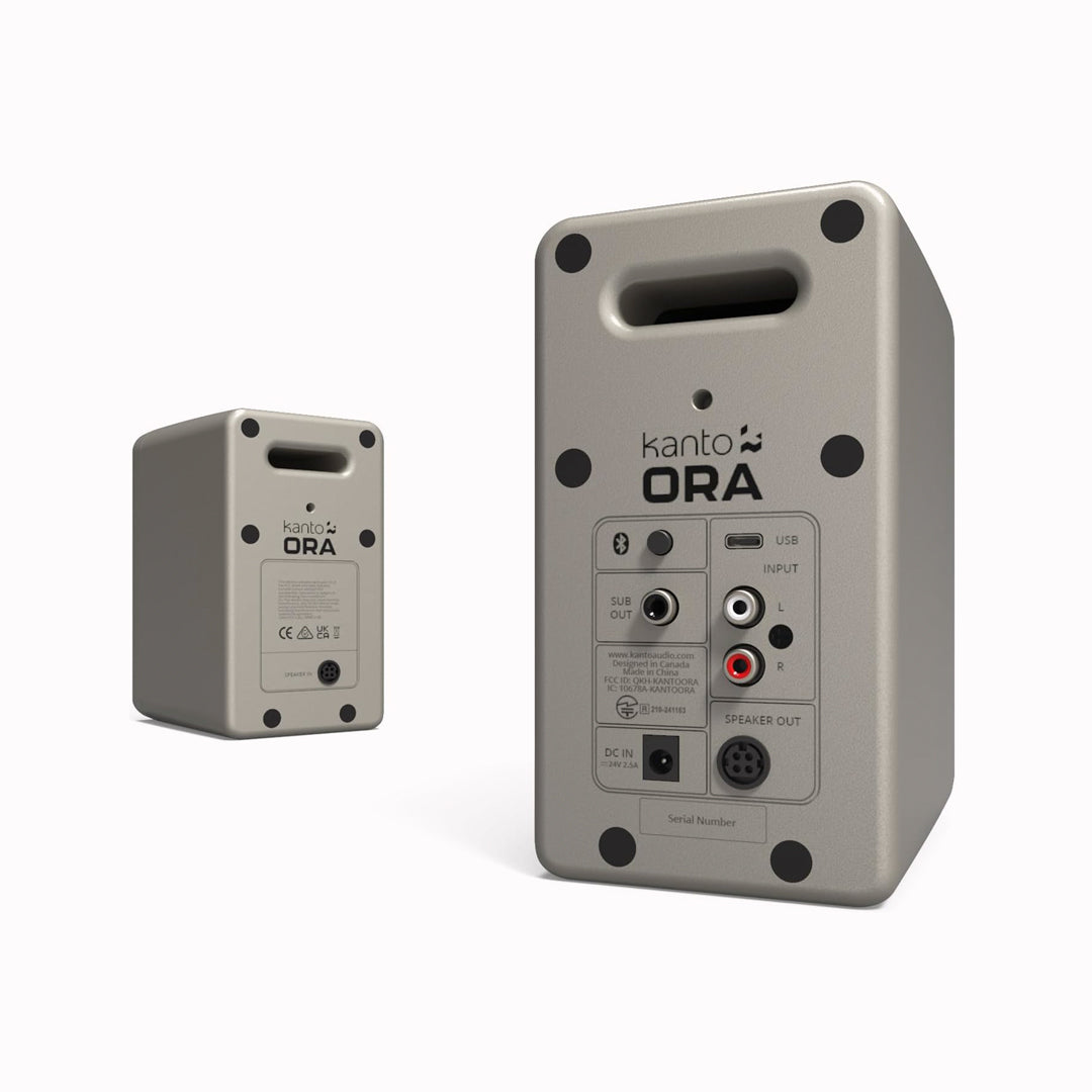 ORA | Bluetooth Desktop Powered Speaker Pair | Moon