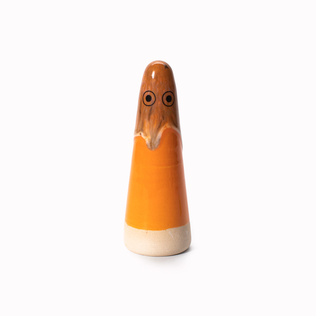 Ghost | Ceramic Figurine | Orange Hues