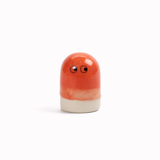 Meet Bobo! Bobo is a small and cute, stretched dome shaped, hand glazed ceramic figurine created as a close relative of the classic Arhoj Ghost.