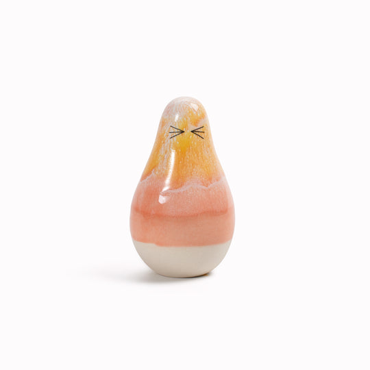 Meet Mini Kayo! Mini Kayo is a pear shaped, hand glazed ceramic figurine created as a close relative of the classic Arhoj Ghost. 