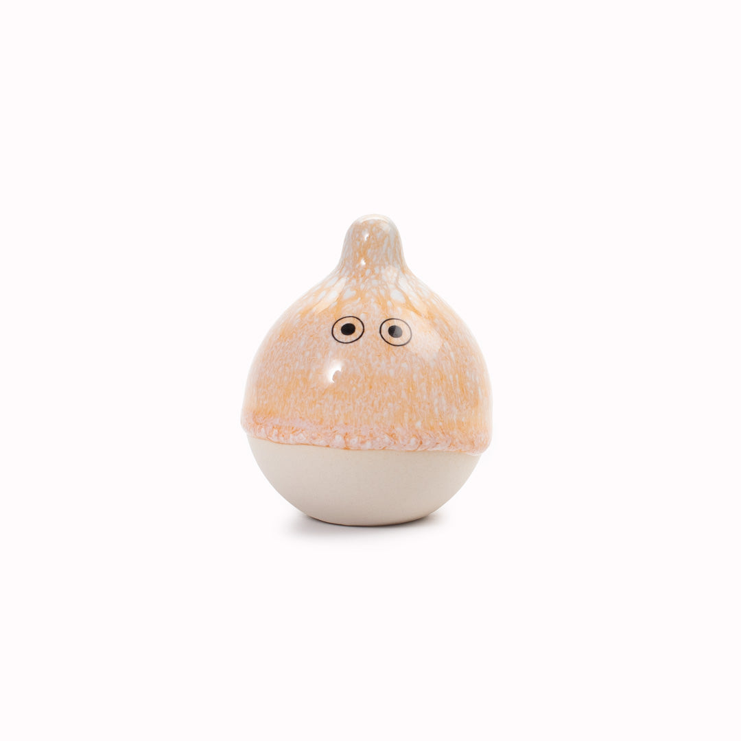Meet Yoshi! Yoshi is a bubble shaped tiny headed, hand glazed ceramic figurine created as a close relative of the classic Arhoj Ghost.