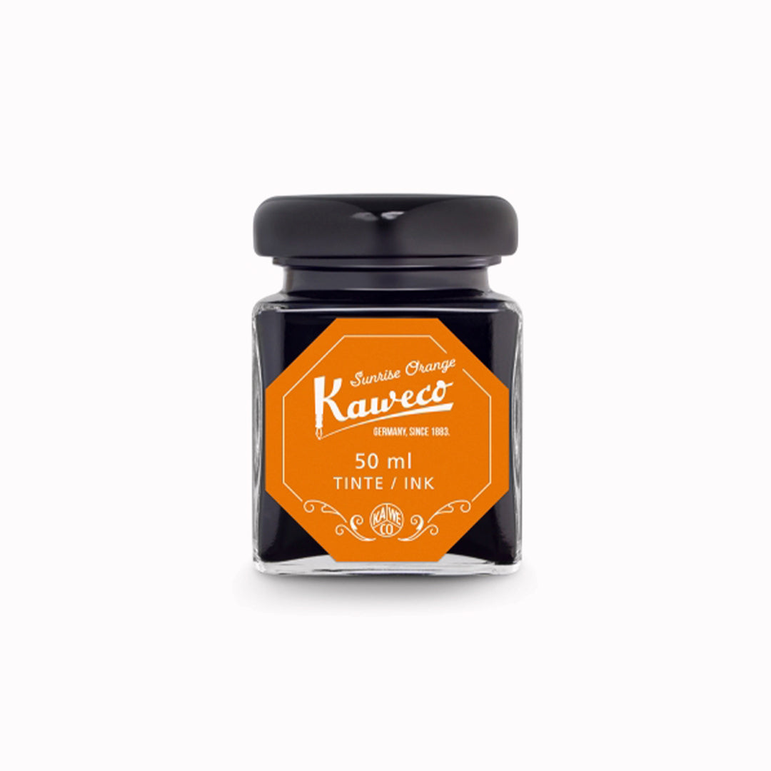 Unleash your creativity with Kaweco’s premium ink collection. Featuring vibrant shades of Black, Royal Blue, Palm Green, Ruby Red and Sunrise Orange