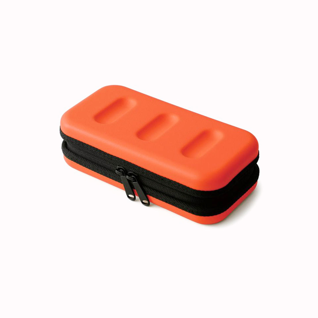 Nahe Hard-Shell Case in a punchy orange by Japanese stationery brand Hightide Penco.