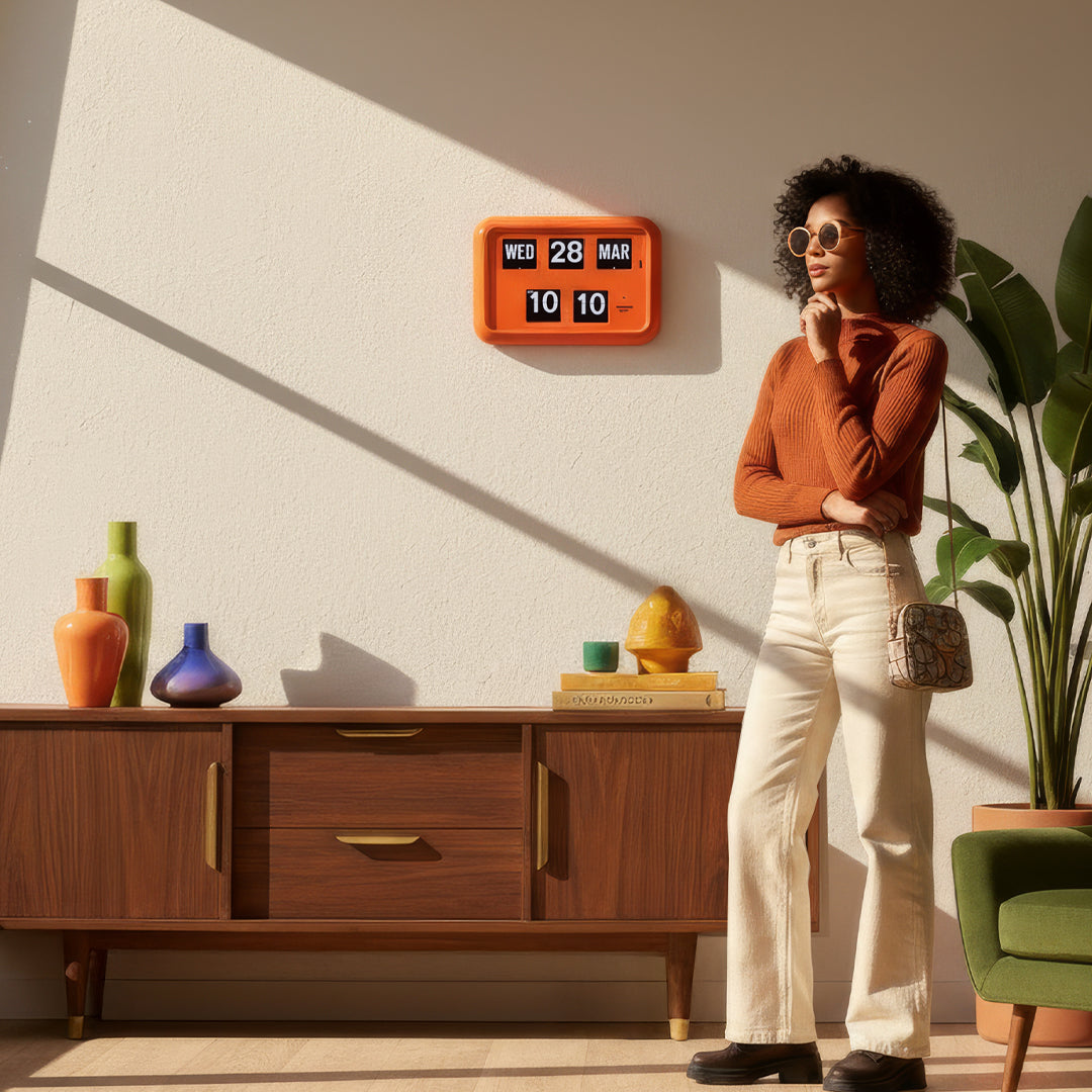 Flip Wall Clock | Orange