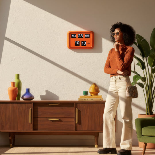 Flip Wall Clock | Orange