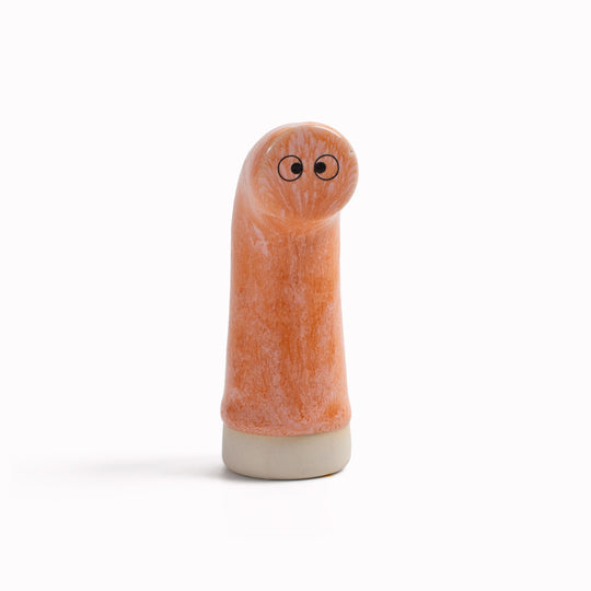 Meet Sabu! Sabu is periscope shaped and is a hand glazed ceramic figurine created as a close relative of the classic Arhoj Ghost.