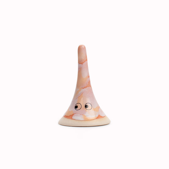 Meet Yoko! Yoko is a wide bottomed, skinny, hand glazed ceramic figurine created as a close relative of the classic Arhoj Ghost.