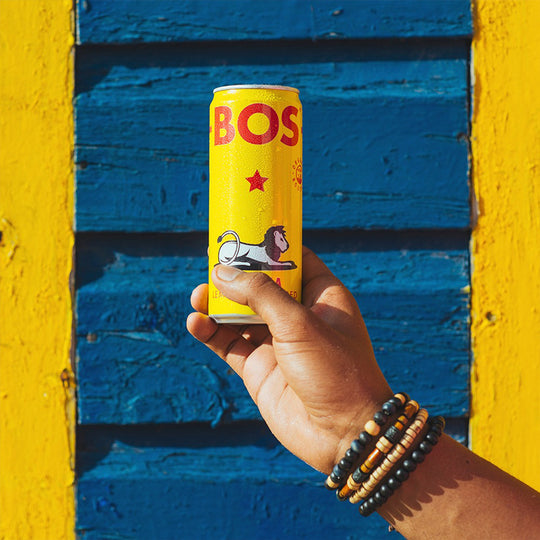 BOS Organic Lemon Rooibos Ice Tea, a refreshing and invigorating beverage in a convenient 250ml can. Crafted with premium organic Rooibos, known for its rich antioxidant and mineral content