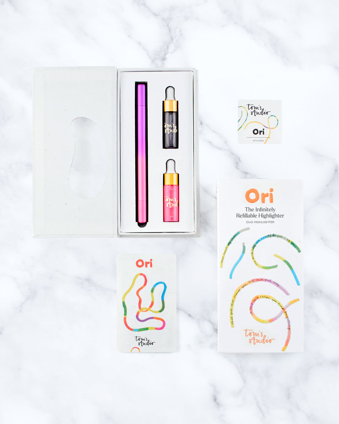 Refillable Highlighter Pen | Ori | Pink/Purple
