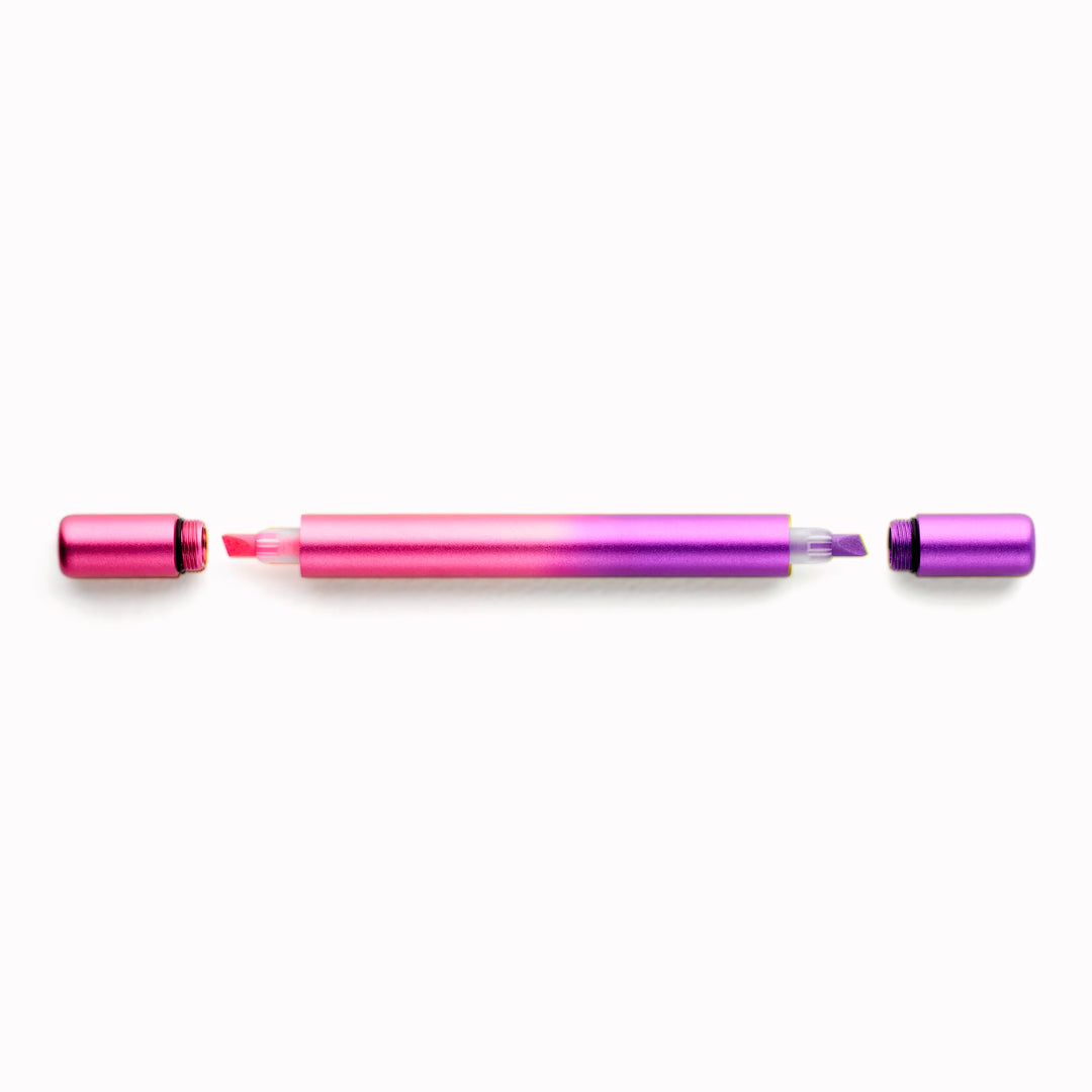 Tom’s Studio Ori Highlighter is a refillable, modular highlighter pen designed for quick annotations