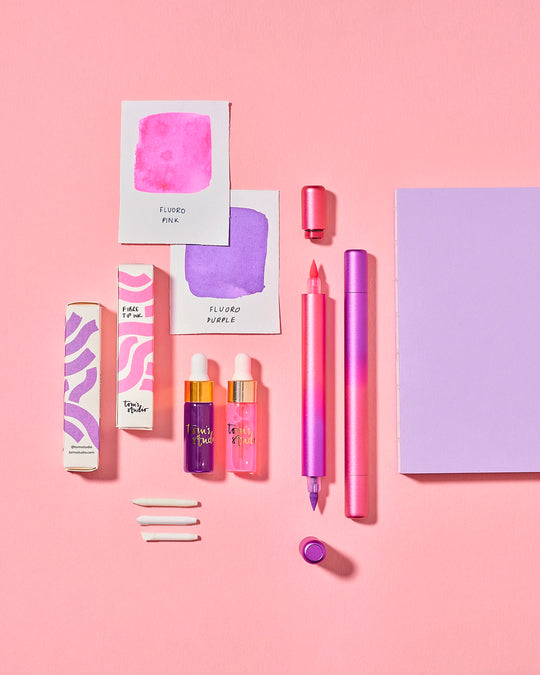 Refillable Highlighter Pen | Ori | Pink/Purple