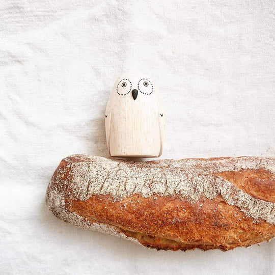 Gorgeous handmade wooden Owl from the Pole Pole collection by Japanese brand T-Lab.