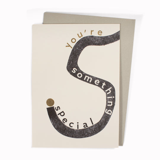 You're Really Something | Abstract Monotone Greeting Card