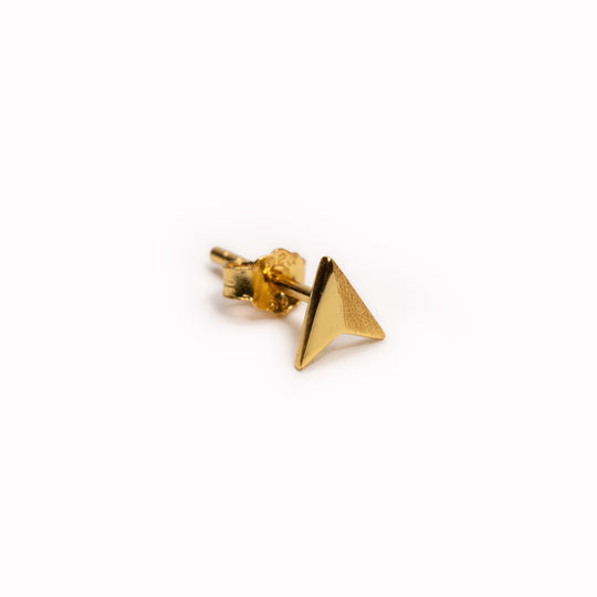 Paper Plane | Single Stud Earring | Gold Plated